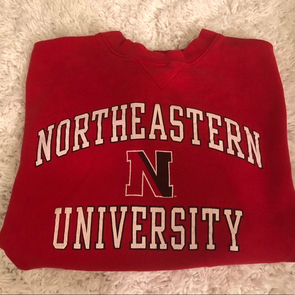 Northeastern University red crewneck - Large